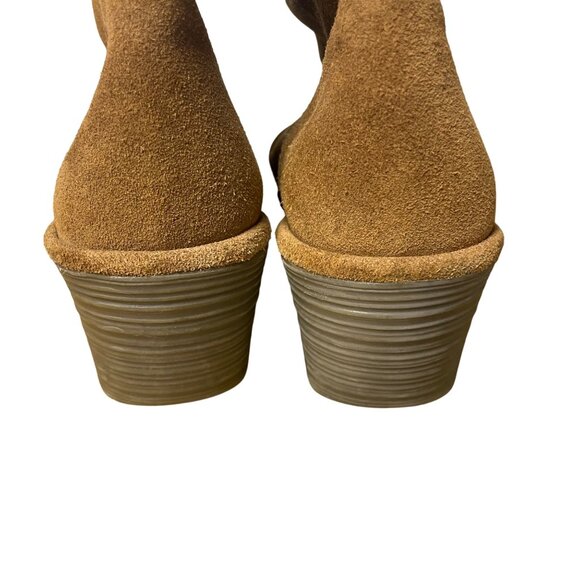 Fly London Yulo Suede Leather Platform Knee Boots Sz 39 (EU) Brown Tan Tall - Picture 8 of 11